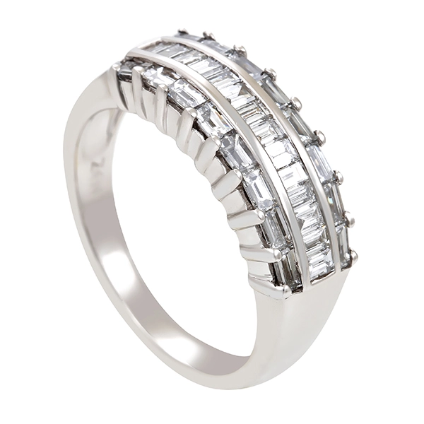Diamantring, 18K, Weißgold, Diamanten 1,15 ct