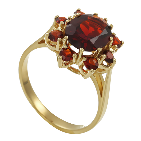 Ring, 8K, Gelbgold, Granat
