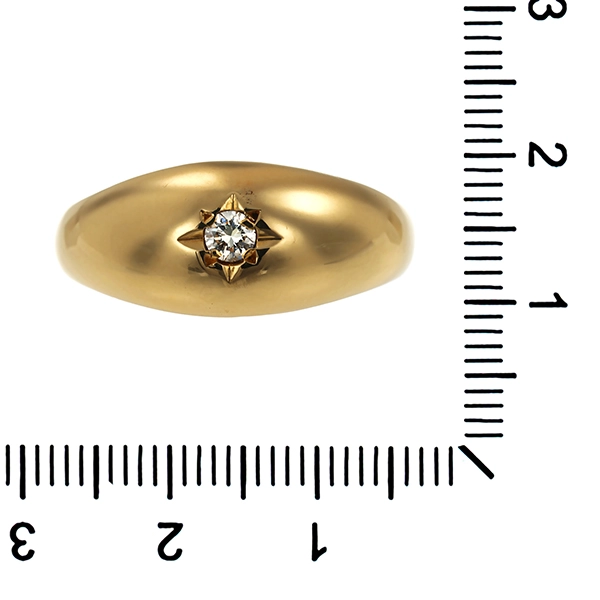 Brillantring, 18K, Gelbgold
