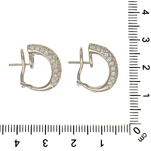 Clip-Stecker, 18K, Gelb-/Weißgold, Brillanten