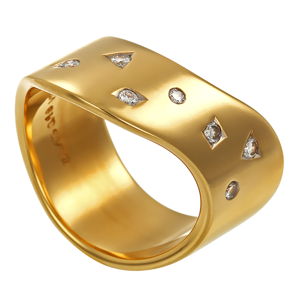 Diamantring, Gelbgold, 14K, Brillanten 0,19 ct