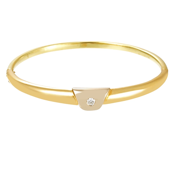 Armreif, 14K, Gelb-/Weißgold, Brillant