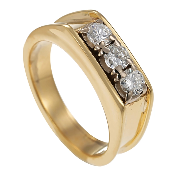 Ring, 14K, Gelbgold, Brillanten