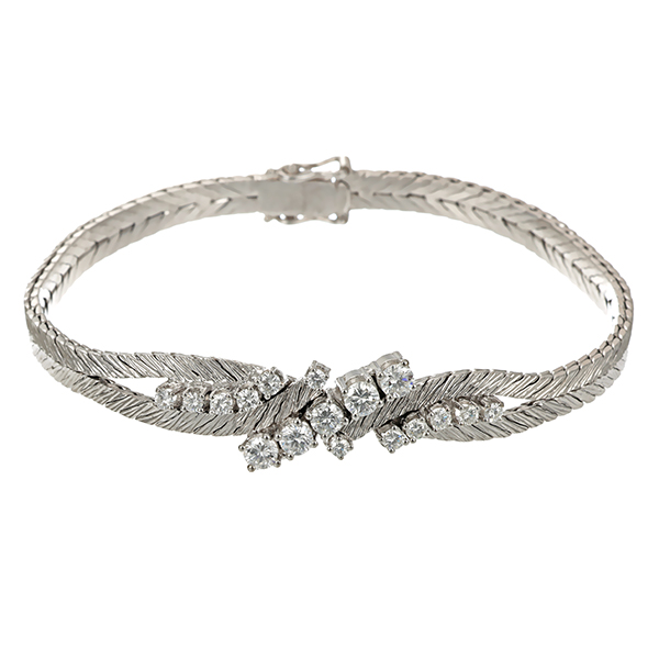 Armband, 18K, Weißgold, Brillant