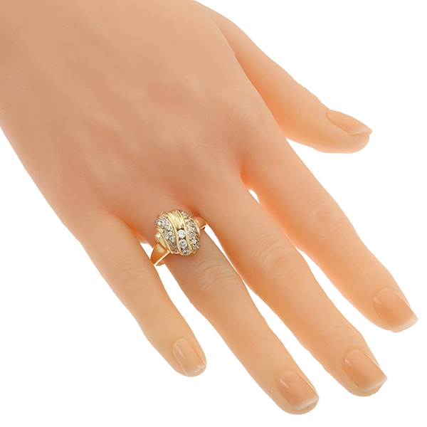 Ring, 14K, Gelbgold, Zirkonia