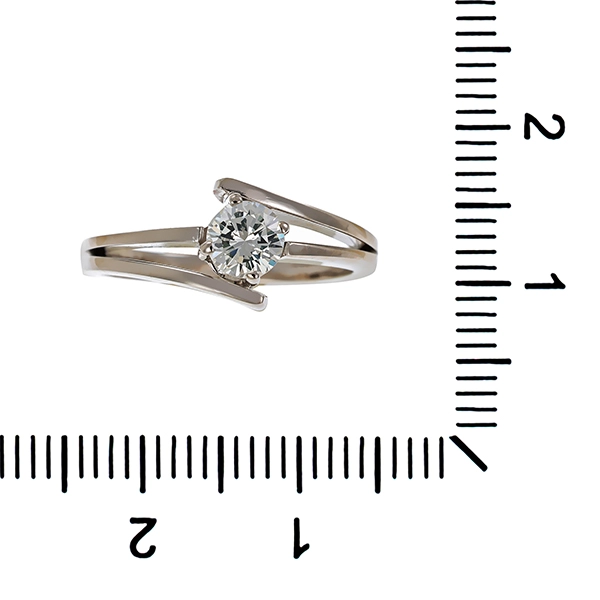 Brillantring, 14K, Weißgold, 0,40ct