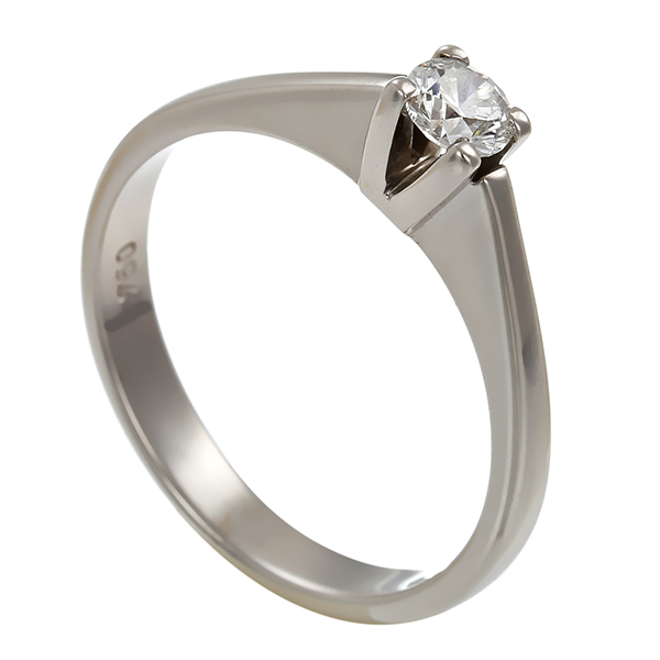 Brillantring, 18K, Weißgold, 0,22ct