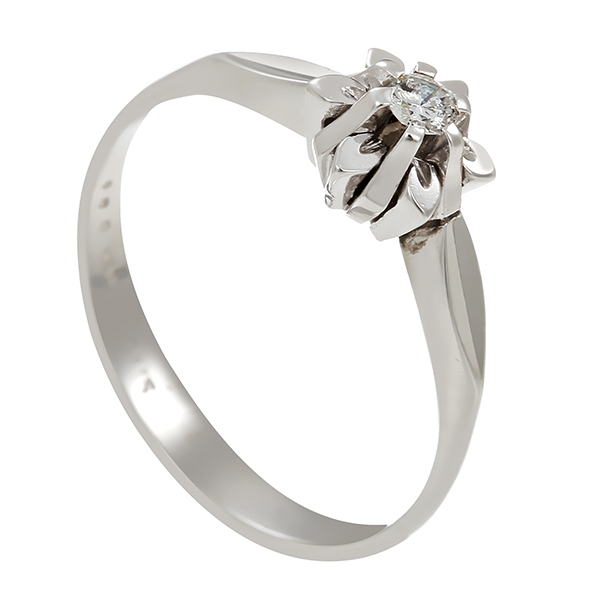 Diamantring, 14K, Weißgold, Brillant
