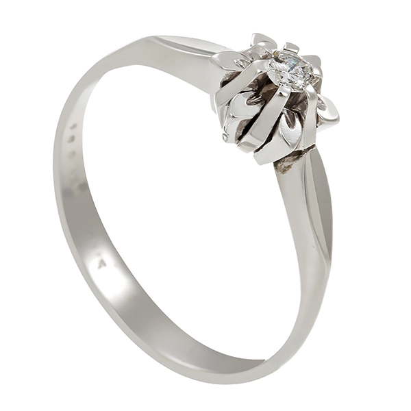 Diamantring, 14K, Weißgold, Brillant