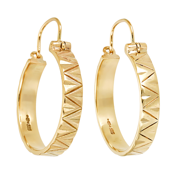 Creolen, 14K, Gelbgold