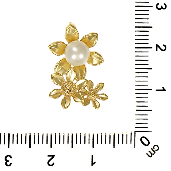 Anhänger, 14K, Gelbgold, Perle