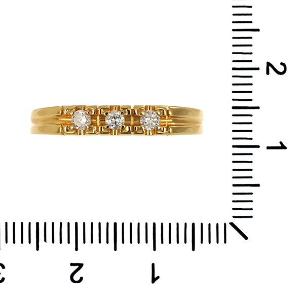 Diamantring, 14K, Gelbgold, Brillanten 0,18 ct