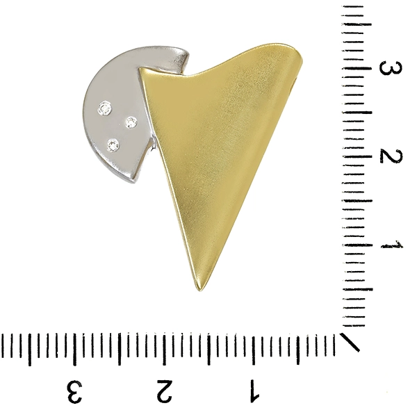 Anhänger, 14K, Gelb-/Weißgold