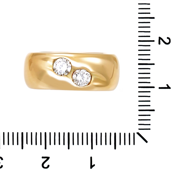 Diamantring, 14K, Gelbgold, Brillanten