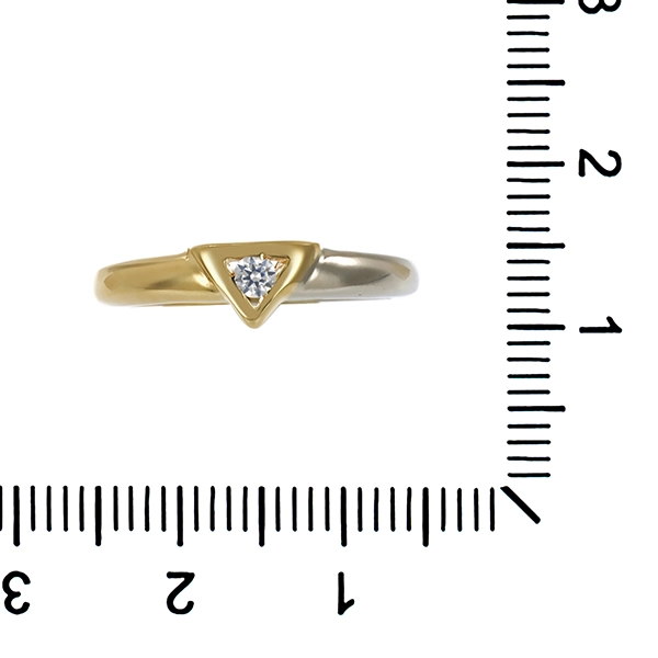 Ring, 14K, Gelb-/Weißgold, Zirkonia, U53