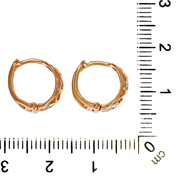 Creolen, 14K, Weißgold, Rotgold