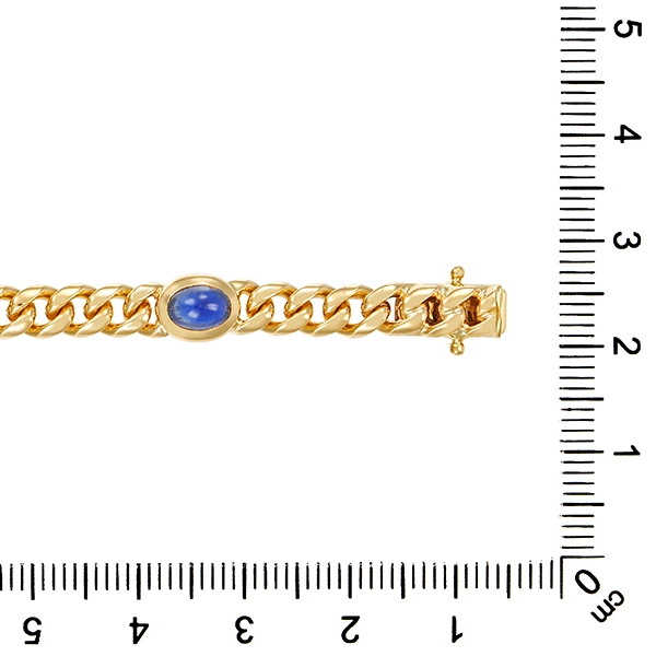 Armband, 18K, Gelbgold, Saphir