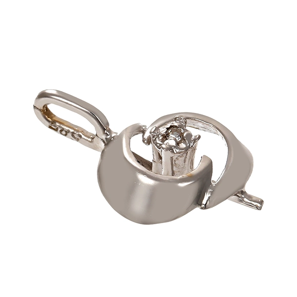 Anhänger, 14K, Weißgold, Diamant