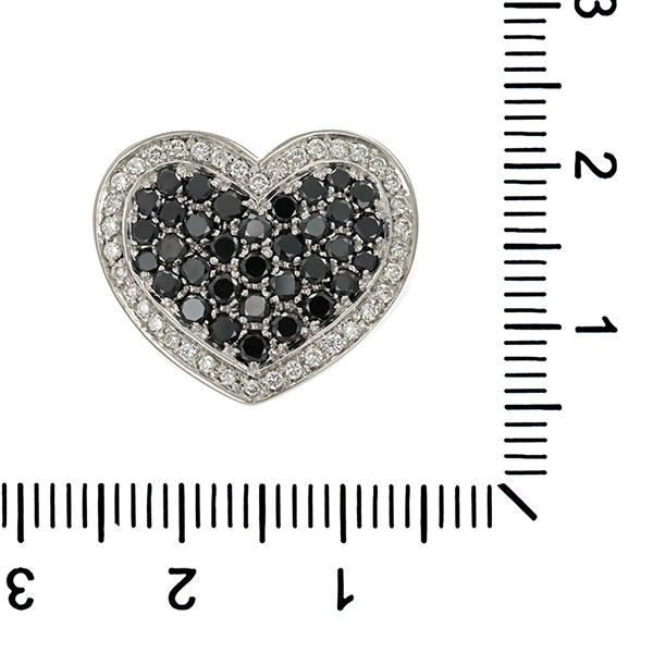 Diamantring, 18K, Weißgold, Brillanten, Diamanten, Herz