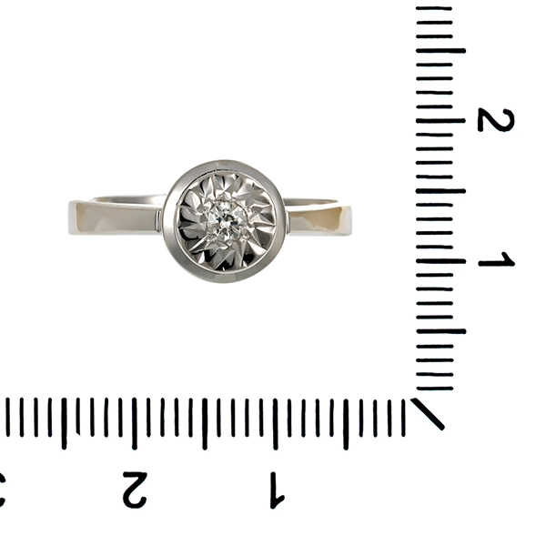 Brillantring, 14K, Weißgold