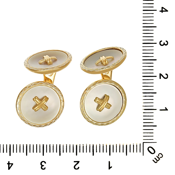 Manschettenknöpfe, 14K, Perlmutt
