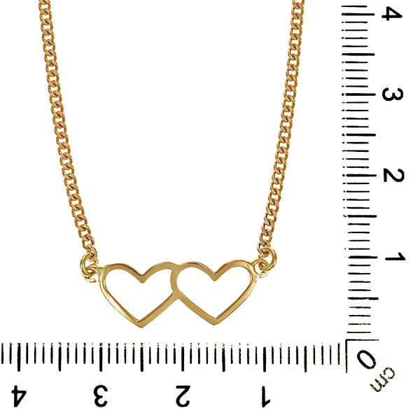 Collier, 8K, Gelbgold, Herzen