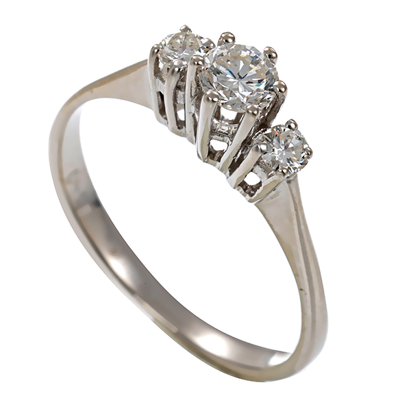 Diamantring, 18K, Weißgold, Brillant