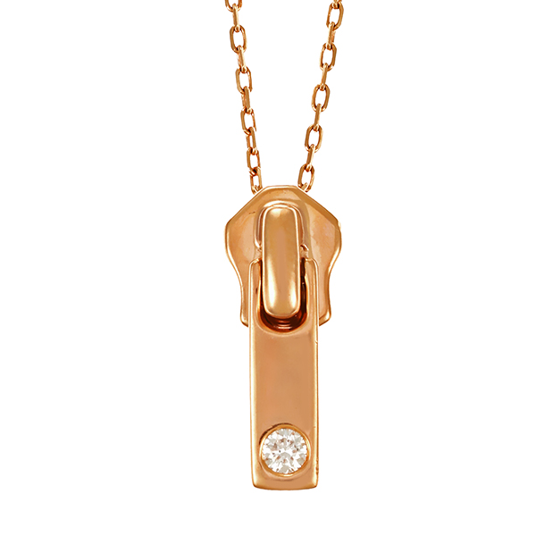 Collier, 18K, Rotgold, Brillant