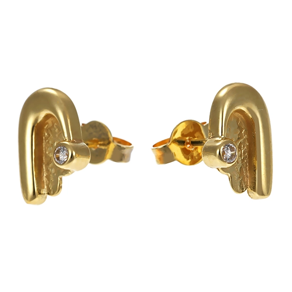 Ohrstecker, 14K, Gelbgold, Zirkonia
