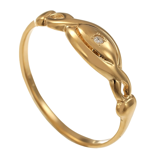Diamantring, 14K, Gelbgold