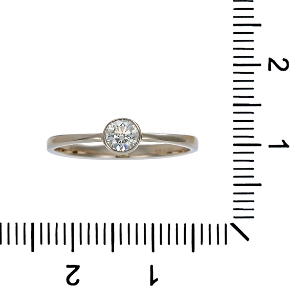 Diamantring, 14K, Weißgold, Brillant 0,25 ct