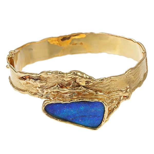 Armreif, 14K, Gelbgold, Opal