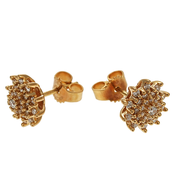 Ohrstecker, 14K, Gelbgold, Brillanten 0,40 ct