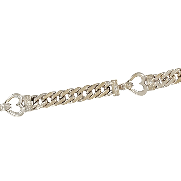 Armband, 14K, Weißgold, Herz