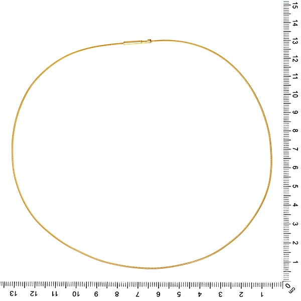 Collier, 18K, Gelbgold, Omega-