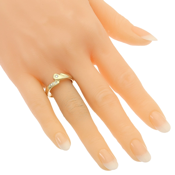 Diamantring, 14K, Gelbgold, Brillanten
