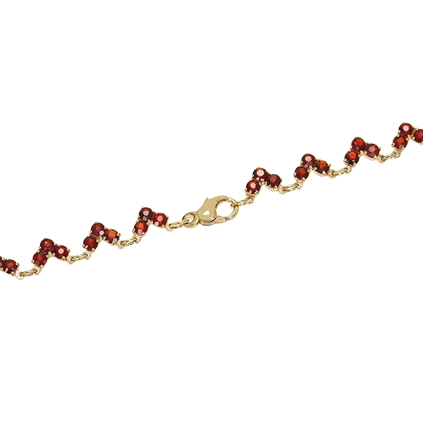 Collier, 8K, Gelbgold, Granat