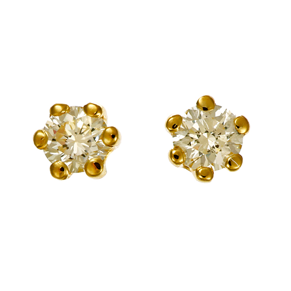 Ohrstecker, 14K, Gelbgold, Brillanten