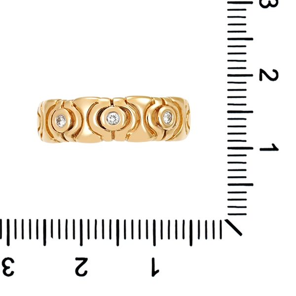 Diamantring, 14K, Gelbgold, Brillanten