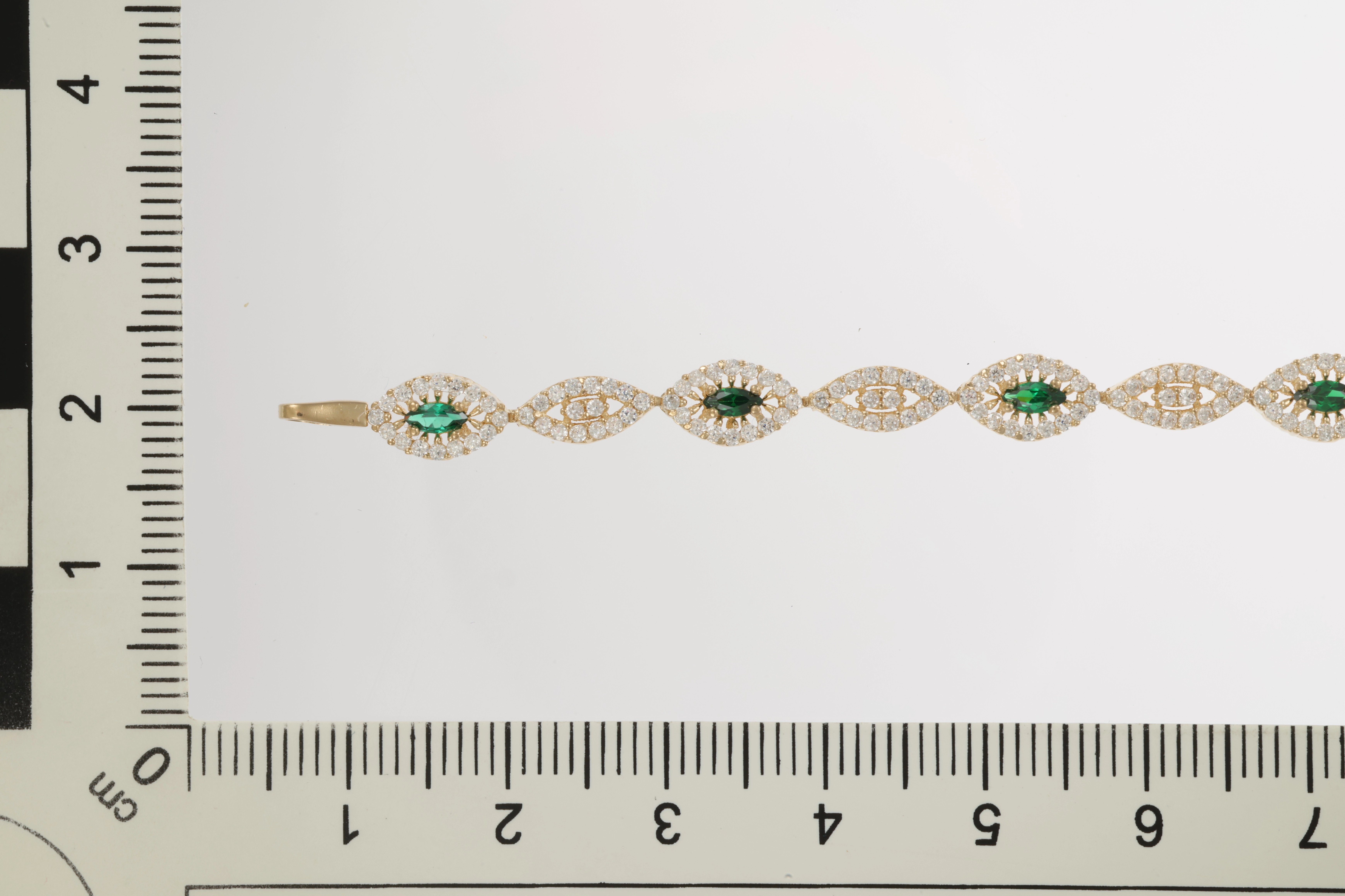 Armband, 14K, Gelbgold, Zirkonia