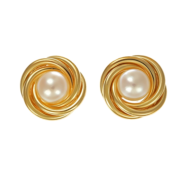 Ohrstecker, 18K, Gelbgold, Perlen
