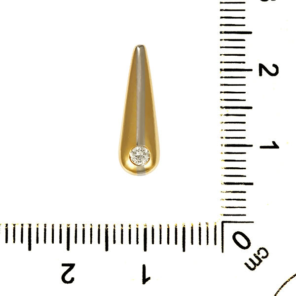 Anhänger, 14K, Gelb-/Weißgold, Brillant