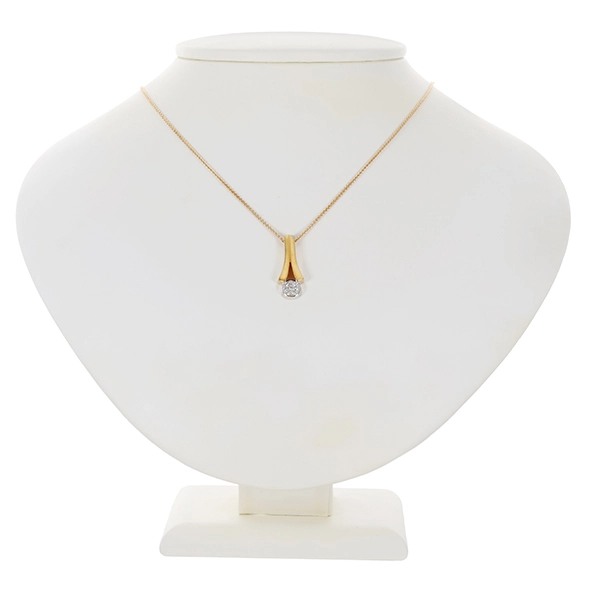 Collier, 8K, Gelbgold, Brillanten