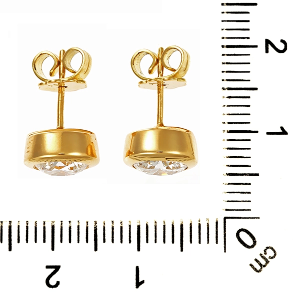 Ohrstecker, 18K, Gelbgold, Brillanten
