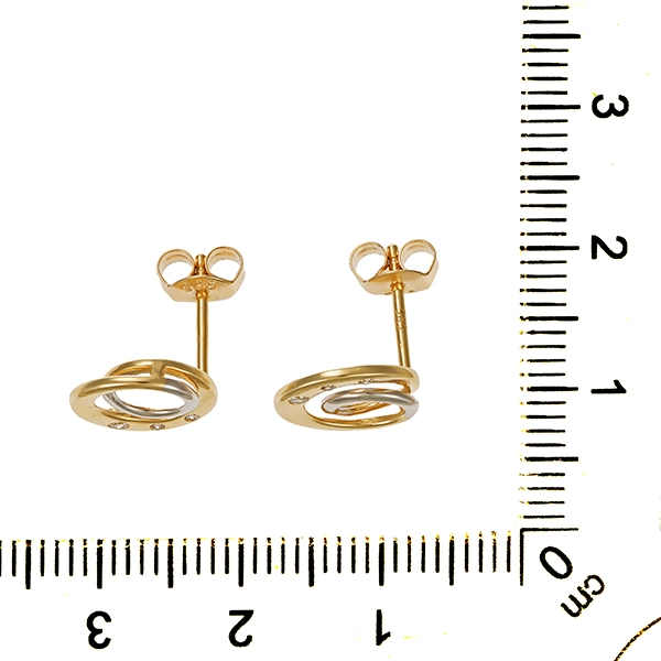 Steckhänger, 14K, Gelb-/Weißgold, Brillant