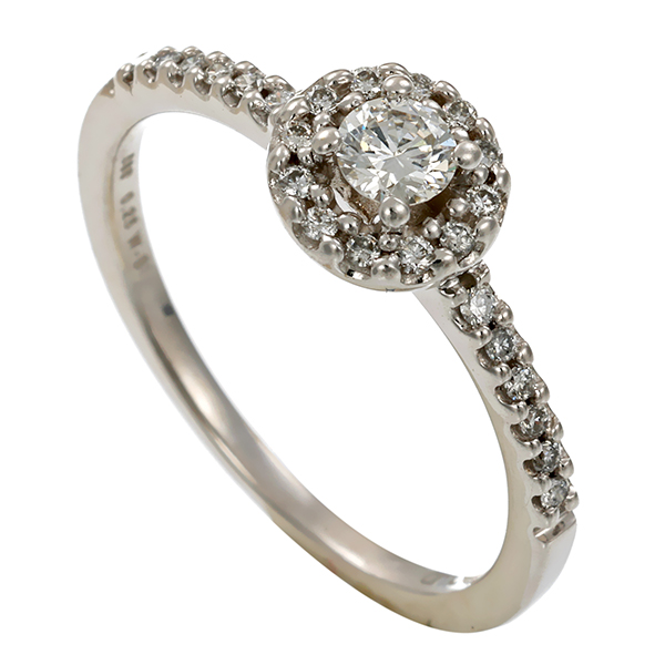 Diamantring, 14K, Weißgold, Brillanten