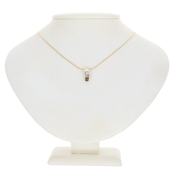 Collier, 14K, Gelb-/Weißgold, Brillant, Schlangen-