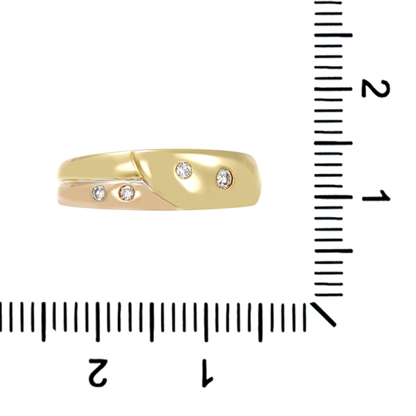 Diamantring, 14K, Gelbgold, Brillanten