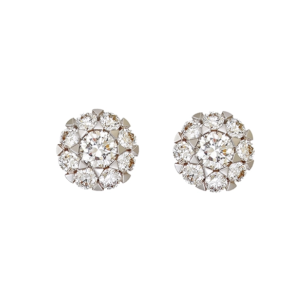 Ohrstecker, 18K, Weißgold, Brillanten