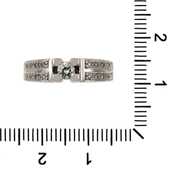 Diamantring, 14K, Weißgold, Brillanten